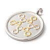 304 Stainless Steel Pendants STAS-C086-06C-P-2