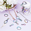   10Pcs Rainbow Color Alloy Swivel Clasps FIND-PH0006-66-2