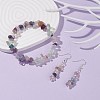 Natural Fluorite Chips Beaded Jewelry Set SJEW-JS01232-02-2