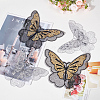 Gorgecraft 12Pcs 2 Style Butterfly Gauze Embroidery Ornaments Accessories PATC-GF0001-11-4
