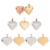 DICOSMETIC 8Pcs 2 Style 316 Stainless Steel Locket Pendants STAS-DC0003-98-1