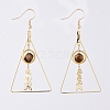 Natural Mixed Gemstone Dangle Earrings EJEW-JE04025-2