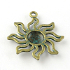 Sun Zinc Alloy Pendants PALLOY-R065-173-LF-2