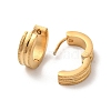 Ion Plating(IP) 304 Stainless Steel Grooved Hoop Earrings EJEW-P255-05G-2