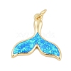 Fishtail Brass Pendants KK-I723-36G-1