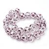 Handmade Silver Foil Lampwork Beads Strands FOIL-L016-D03-2