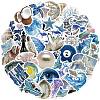 50Pcs Ocean Theme PVC Plastic Sticker PW-WG4D5D9-01-1