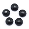 Natural Dyed & Heated Black Agate Cabochons G-P393-R02-14mm-1