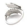 Non-Tarnish 304 Stainless Steel Double Wing Open Cuff Ring RJEW-F149-01P-3