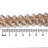 Electroplate Transparent Glass Beads Strands EGLA-I019-PL01-5