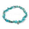 Natural Howlite Chips Beaded Stretch Bracelets for Women BJEW-JB10046-03-2