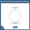 CREATCABIN 80Pcs Long-Lasting Plated Brass Hoop Earrings Findings KK-CN0003-13-2