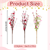 6Pcs 3 Styles Foam & Gypsum & Silk Cloth Artificial Heart Flower Branch DIY-WR0005-40-2