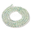 Electroplate Transparent Glass Beads Strands GLAA-H021-01B-FR07-4