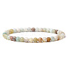 4mm Round Natural Amazonite Beads Bracelet for Men KG3069-30-1