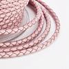 Eco-Friendly Braided Leather Cord OCOR-L035-3mm-E04-3