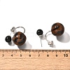 Alloy & 925 Sterling Silver & Resin Stud Earrings EJEW-Q013-10A-3