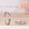 Anti-Tarnish Thorn & Rose 925 Sterling Silver Couple Rings JR946A-2