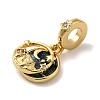 Brass Micro Pave Cubic Zirconia Pendants KK-K345-03G-2