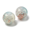 Transparent Crackle Glass Beads GLAA-D012-02C-4