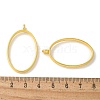 Rack Plating Alloy Oval Open Back Bezel Pendants LS-PALLOY-S047-26E-FF-5