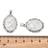 Natural White Shell Carved Mermaid Pendants KK-S506-03A-P-4