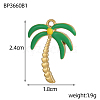 304 Stainless Steel with Green Enamel Pendants SA-OY001-85G-2