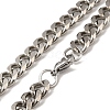 Non-Tarnish 201 Stainless Steel Curb Chain Necklaces for Men NJEW-M218-04H-P-2