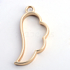 Rack Plating Alloy Wing Open Back Bezel Pendants PALLOY-S047-27C-FF-2