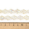 Electroplate Transparent Glass Beads Strands EGLA-N020-03B-4