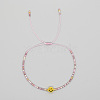 Smiling Face Glass Seed Bead Braided Bracelets for Women EQ4950-5-1