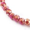 Electroplate Faceted Round Glass Beaded Bracelets BJEW-JB06124-4