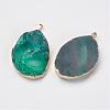 Natural & Dyed Druzy Agate Pendants G-F397-04B-2