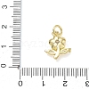 Brass with Rhinestone Charms KK-CBAD872-01G-10-3