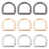 Unicraftale 12Pcs 3 Colors Alloy Spring Gate Rings FIND-UN0003-21-1