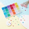 600Pcs 24 Style Transparent Plastic Beads KY-YW0001-48-5