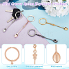 HOBBIESAY 12Pcs 4 Colors Alloy Mini Crown Spoon Pendant Keychain KEYC-HY0001-15-4