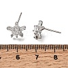 Brass Pave Cubic Zirconia Stud Earring Findings CU-CBAE189-04P-3