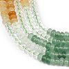 Glass & Natural Red Aventurine & Dyed White Jade & Topaz Jade & Quartz & Green Aventurin Beads Strands G-Z135-C03-2x4mm-5