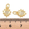 Brass Micro Pave Clear Cubic Zirconia Pendants KK-L275-71E-G-3