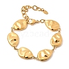 Textured 316L Surgical Stainless Steel Link Chain Bracelets for Women BJEW-D454-03G-4