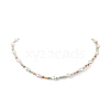 Acrylic Imitation Pearl & Glass Seed Beaded Necklace for Women NJEW-JN04277-5