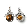 Natural Tiger Eye Pendants G-P498-01P-06-2