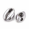 Electroplated Natural Cowrie Shell Beads X-SSHEL-S258-06A-2