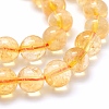 Natural Citrine Beads Strands X-G-P335-11-8mm-A-3