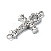 304 Stainless Steel Crystal Rhinestone Connector Charms STAS-Z065-02P-01-2