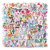 50Pcs Cute Elephant Family Graffiti PVC Self-Adhesive  Waterproof Cartoon Animal Picture Sticker STIC-Q006-05A-1