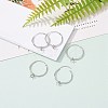 Rhodium Plated 925 Sterling Silver Hoop Earring Findings STER-I016-069P-6