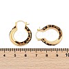 Brass Enamel Hoop Earrings EJEW-P301-05G-5