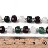 Natural Fuchsite & Garnet & White Moonstone Beads Strands G-T144-20A-01-5